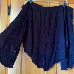 Target off the shoulder black flowy shirt